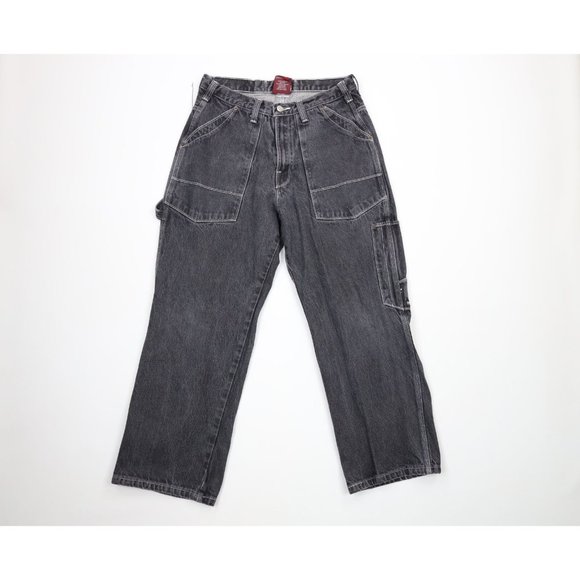 Vintage Other - Vintage Def Jam Records 32x29 Distressed Big Pocket Baggy Fit Wide Leg Jeans